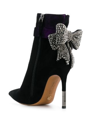embellished bow ankle boots展示图