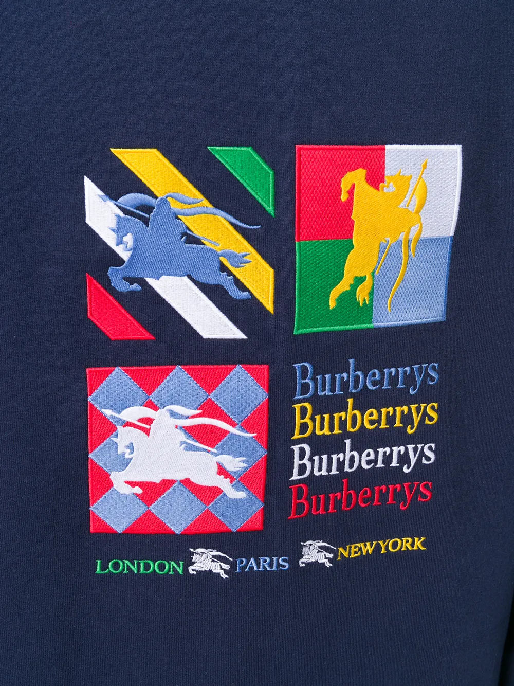 Burberry Colour Block Embroidered Archive Logo Sweater Farfetch