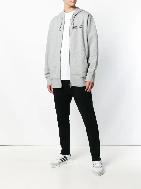 Adidas Kaval Zipped Hoodie | Grey | FARFETCH ID