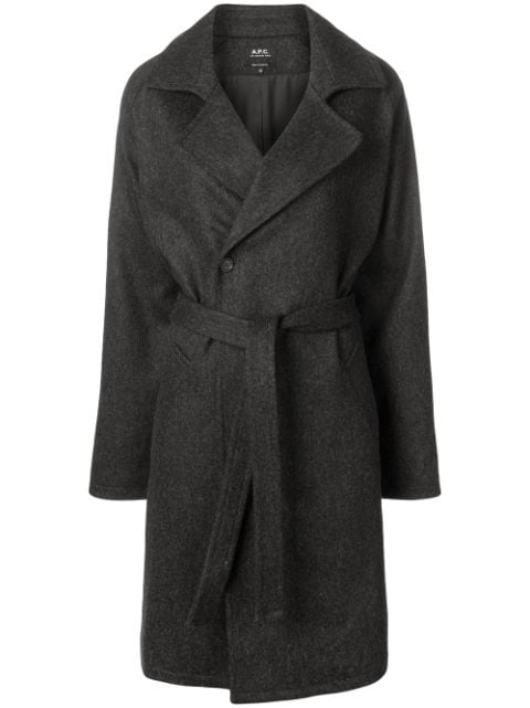 APC A.P.C. DOUBLE BREASTED COAT - GREY