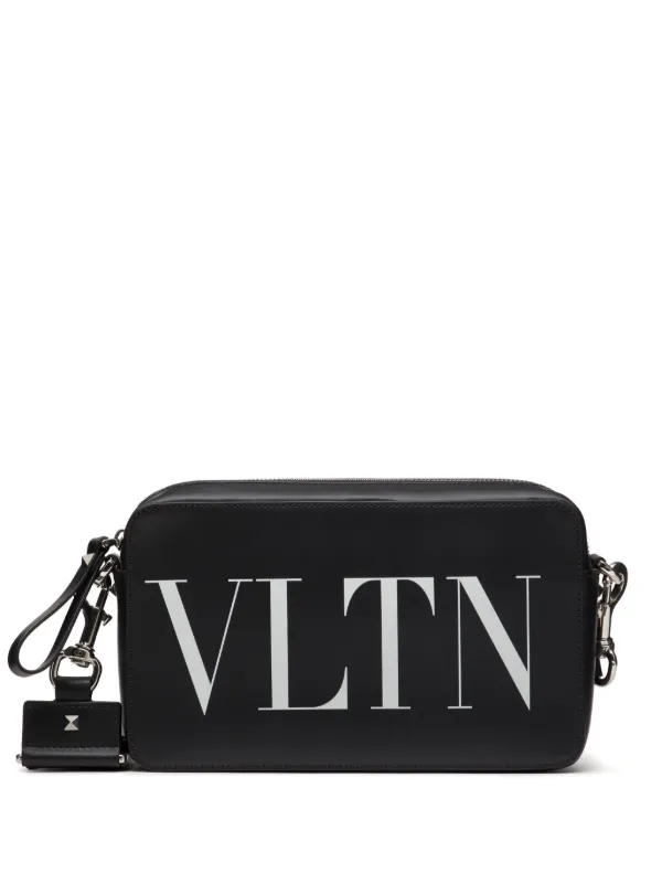 Valentino Garavani VLTN Leather Shoulder Bag | Black | FARFETCH