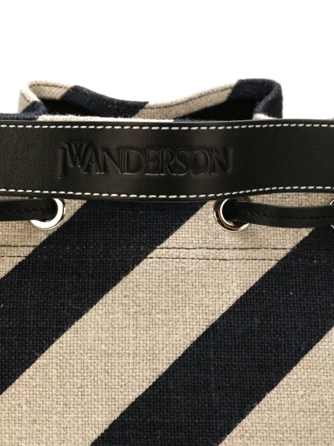 JW ANDERSON STRIPED DRAWSTRING BUCKET BAG