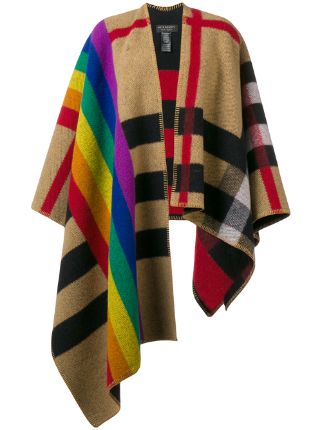 Burberry Rainbow Vintage Check poncho £990 - Buy Online - Mobile Friendly,  Fast Delivery