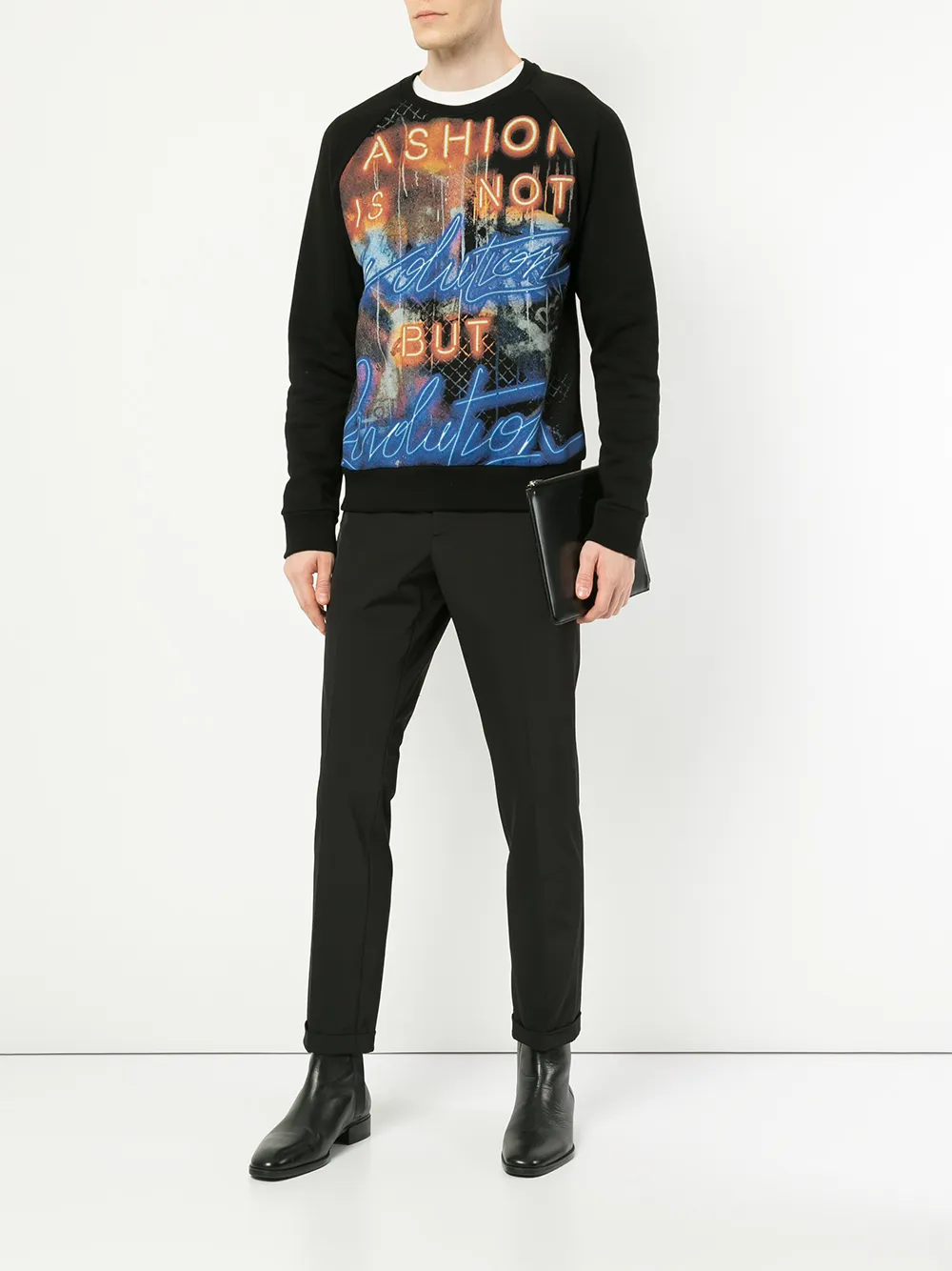 Balmain sweater met grafische print - Zwart
