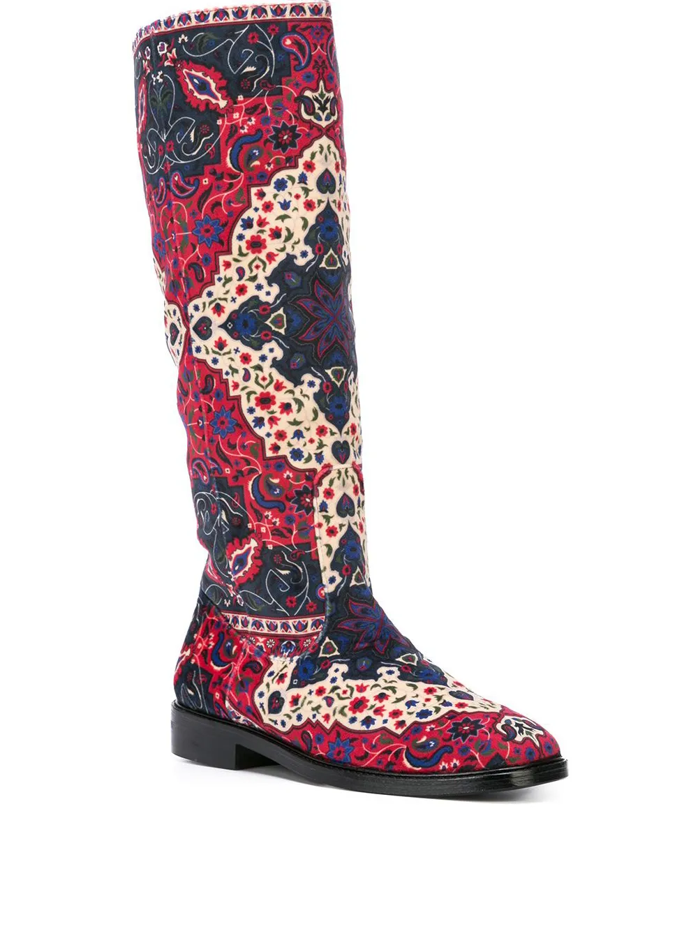 Leandra Medine printed knee-length boots