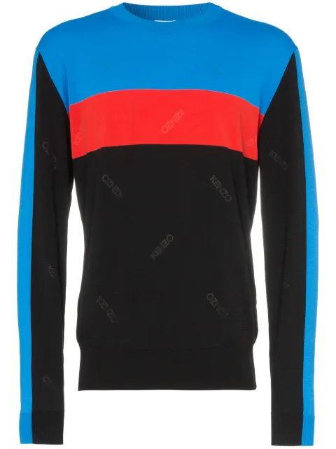 Kenzo suéter a rayas en colour block