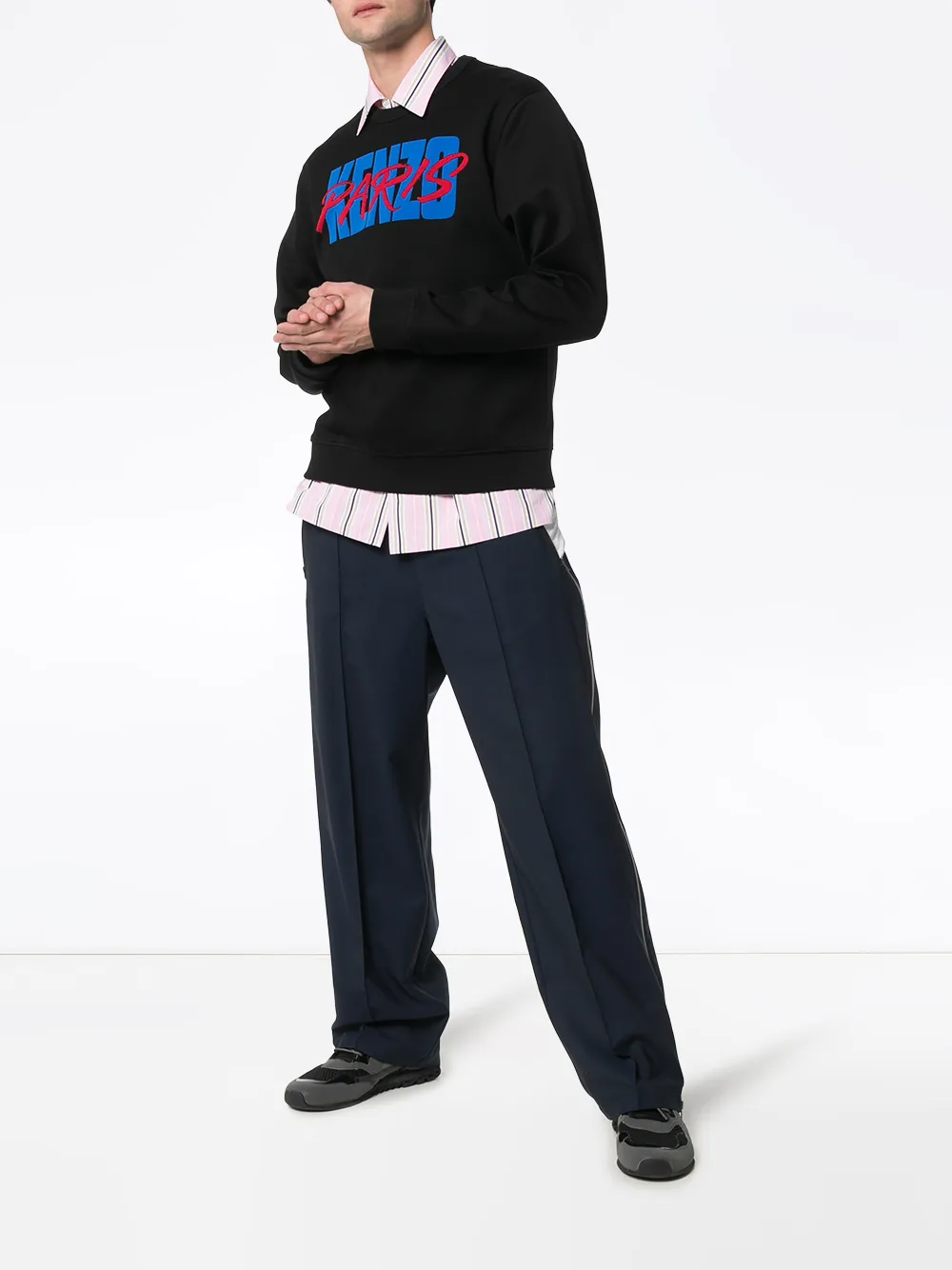 Kenzo Sweater met logoprint - Zwart