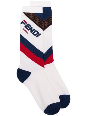 Fendi X Fila white and red socks $120 