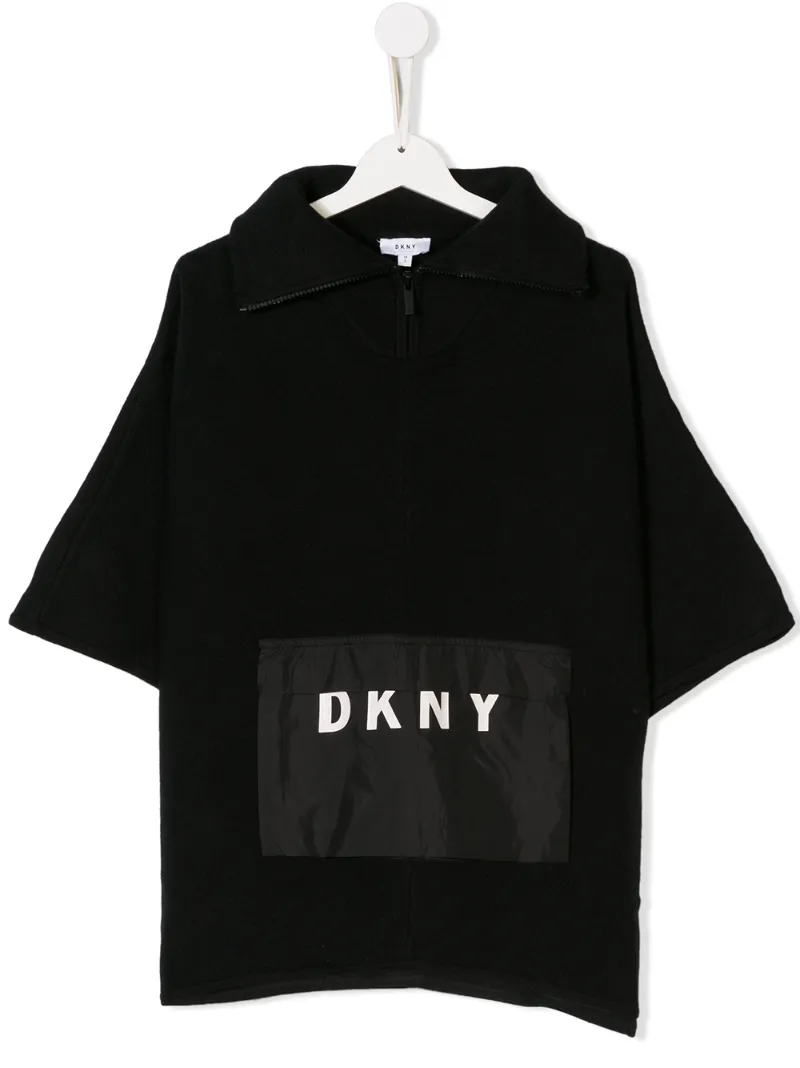 Dkny Kids рубашка-поло с карманом с логотипом