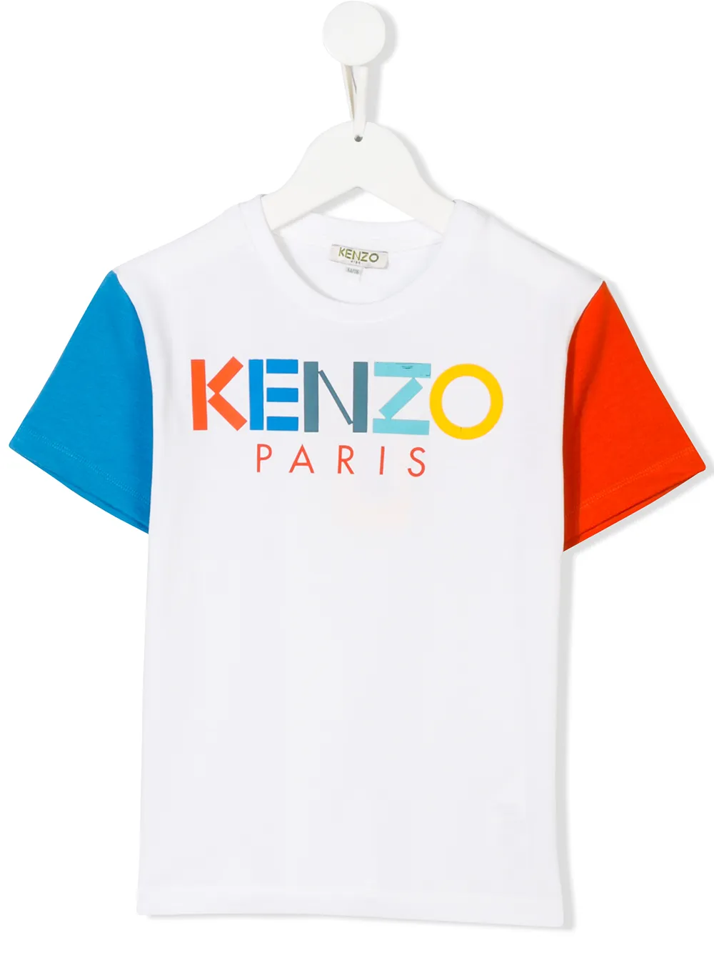 фото Kenzo kids футболка дизайна колор-блок с логотипом