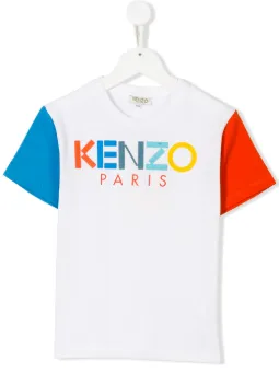 playera colour block con logo