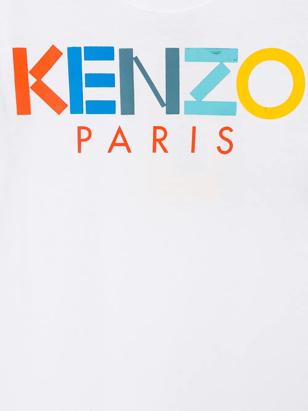 фото Kenzo kids футболка дизайна колор-блок с логотипом