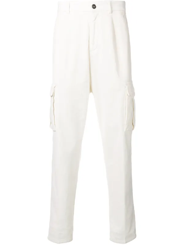 white cargo trousers