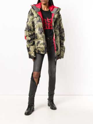 camouflage oversized puffer jacket展示图