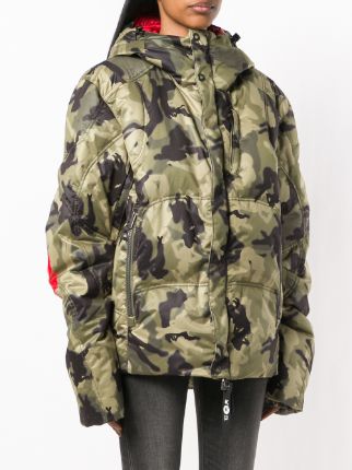 camouflage oversized puffer jacket展示图