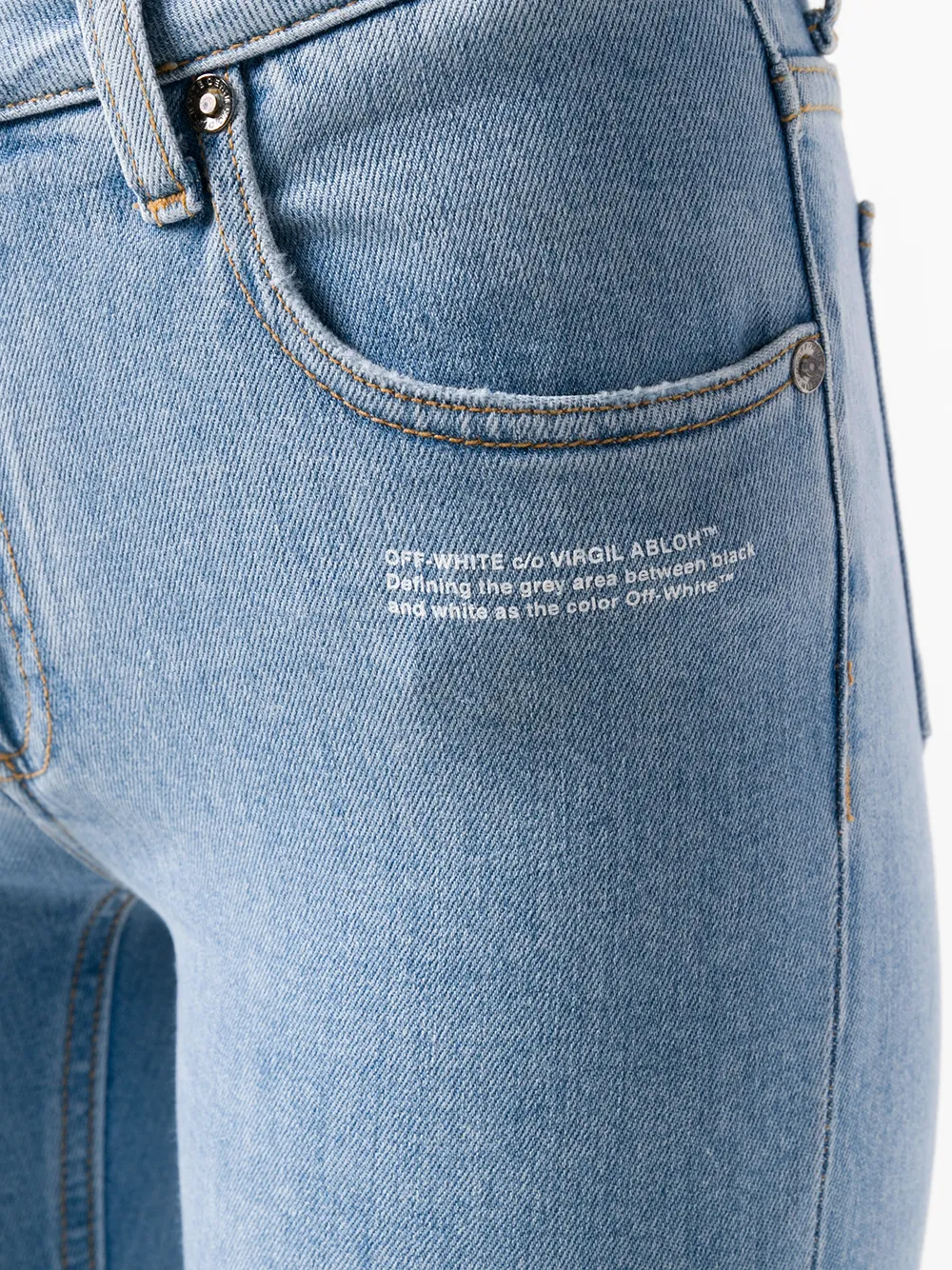 Off-White skinny jeans Blauw