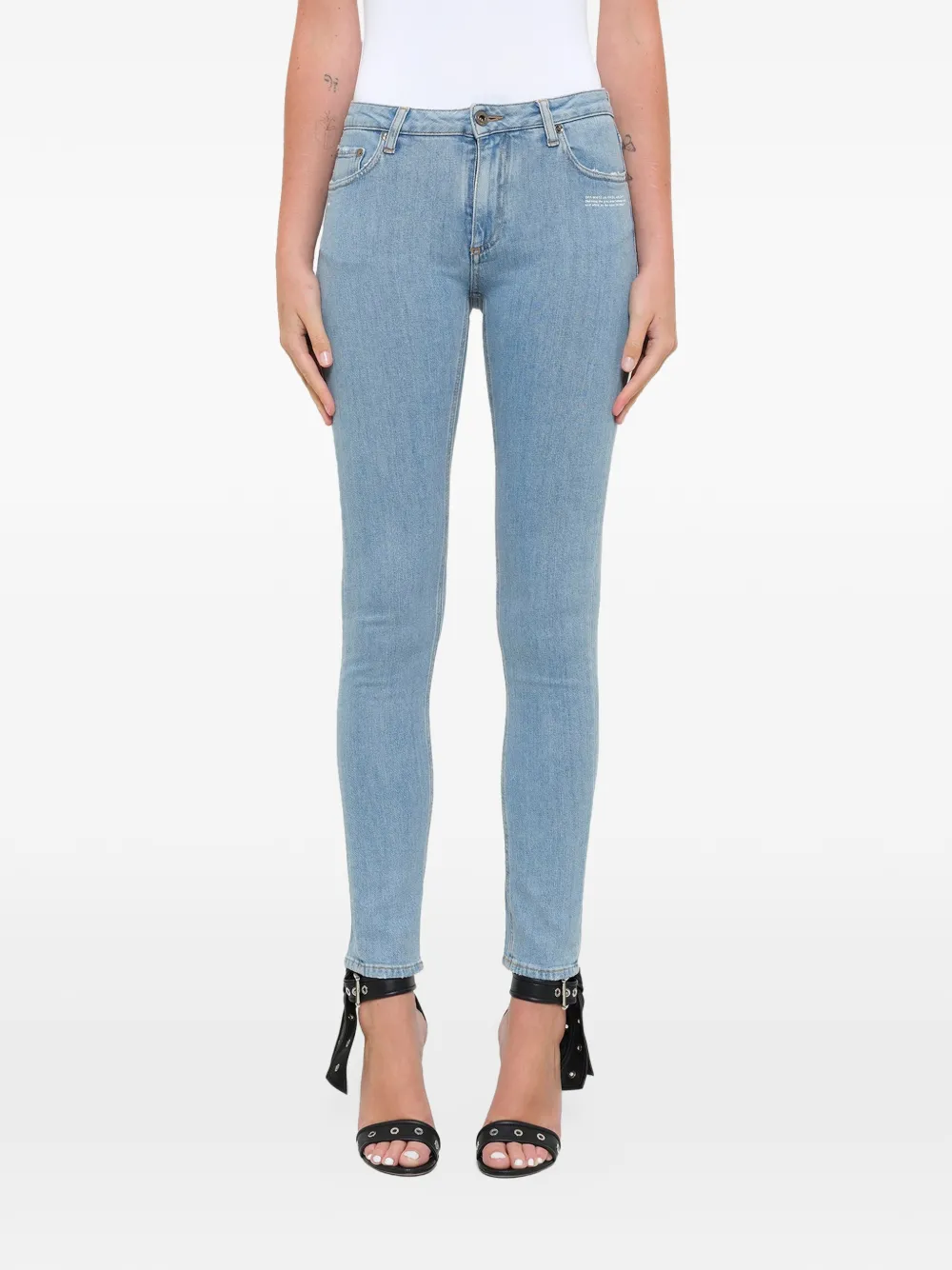 Off-White skinny jeans Blauw