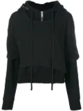 UNRAVEL PROJECT T-shirt layered hoodie - Black