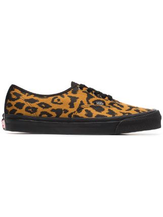 Vans leopard print lace-up sneakers $60 