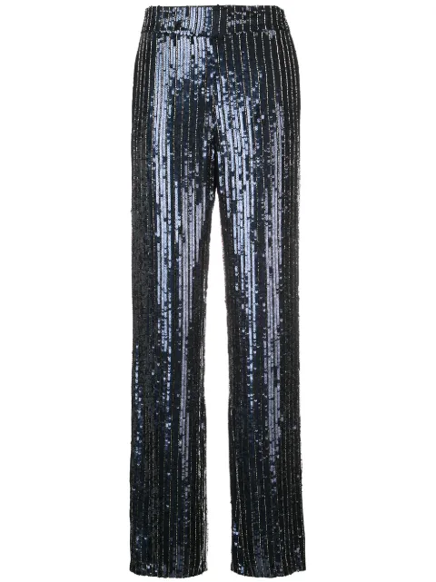 Click to view more detailed imagery on our partner's website Alice And Olivia Alice + Olivia Racquel Sequined Wide-Leg Pants - 100% Exclusive In Black