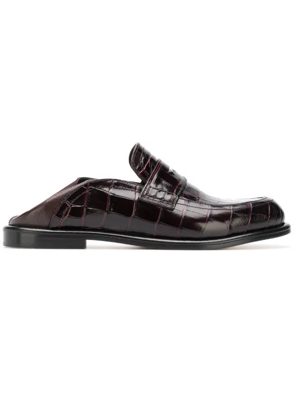 loewe croc loafers