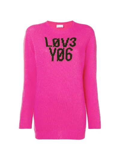 love intarsia jumper | RED Valentino 