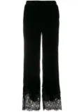 Gold Hawk lace panels track trousers - Black