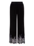 Gold Hawk lace-panels trousers - Black