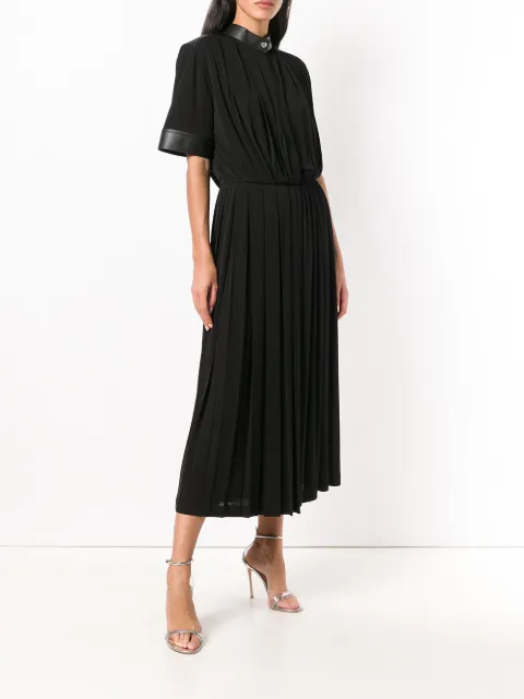 givenchy metallic pleated gown