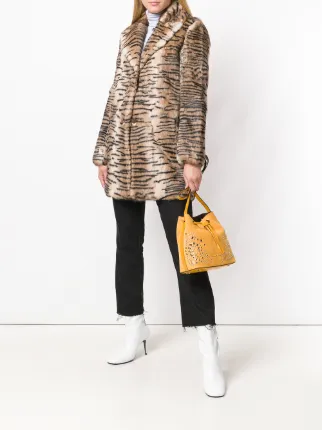 michael kors cary small grommeted suede bucket bag