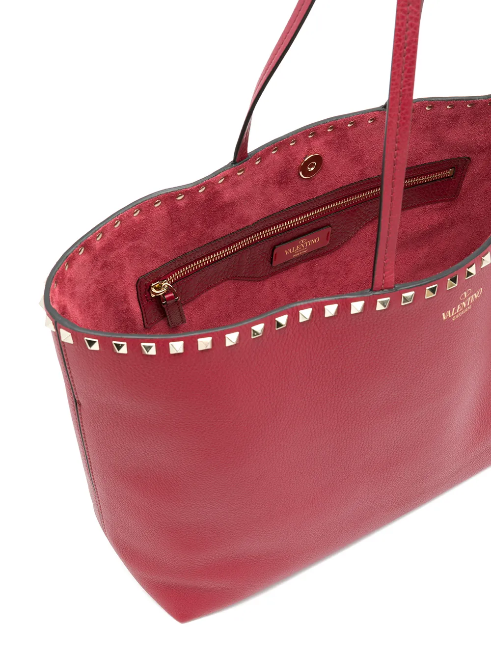 valentino garavani rockstud小牛皮手提包