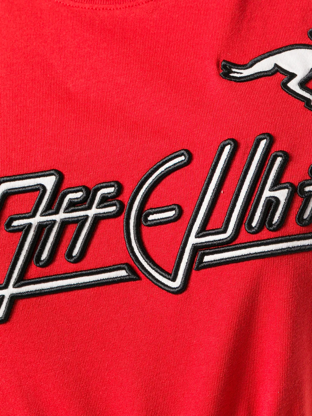 Off-White T-shirt met logo op voorkant Rood