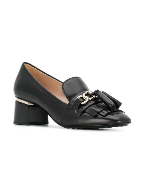 tod's block heel loafer
