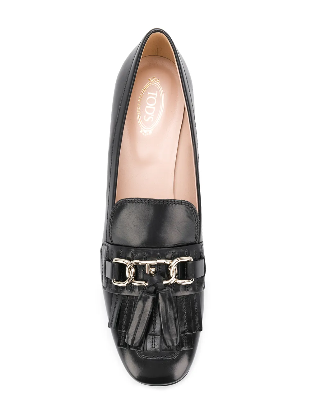 Tod's loafers met blokhak Zwart