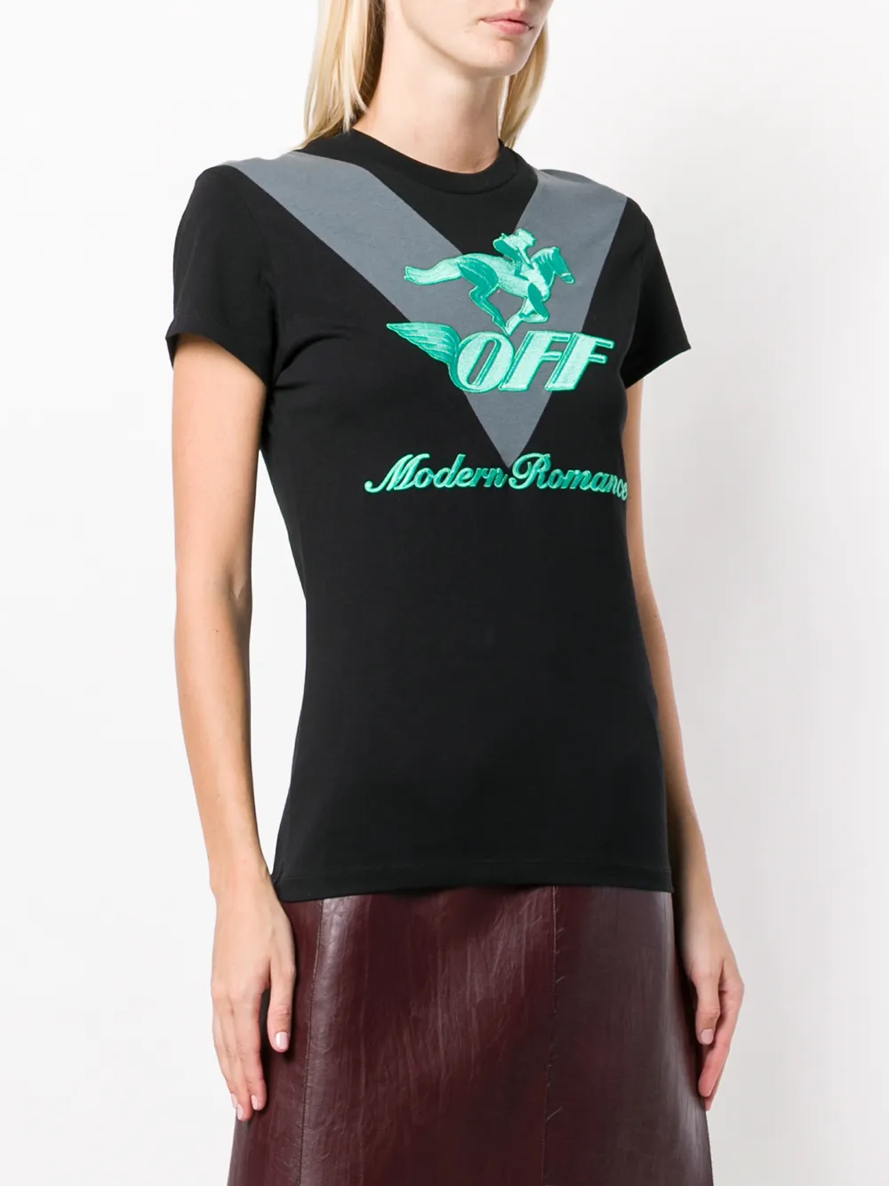  Off White 'modern Romance' T Shirt   Schwarz 