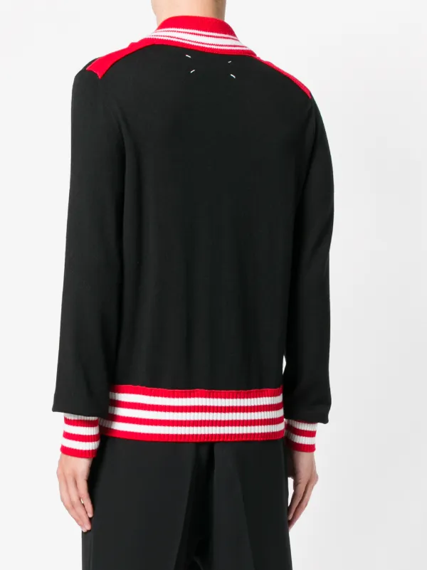 Margiela Bordures Pull Noir Rayées À Maison 14TqXwxST