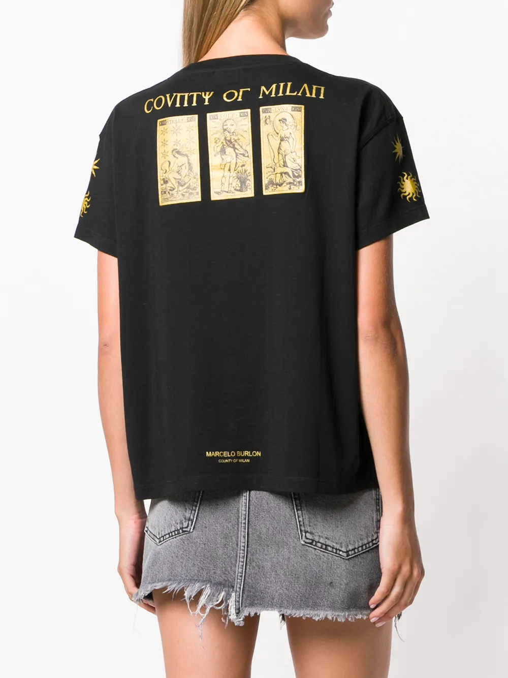 COUNTY OF MILAN Tarots T-Shirt Zwart