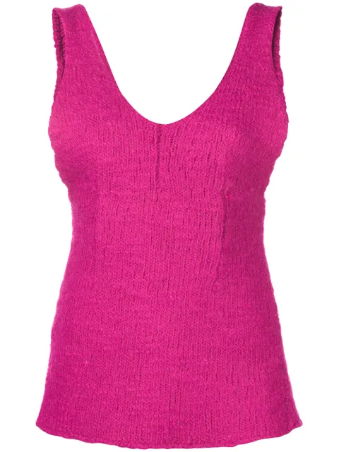 MARNI MARNI LAYERED KNIT TOP - PINK