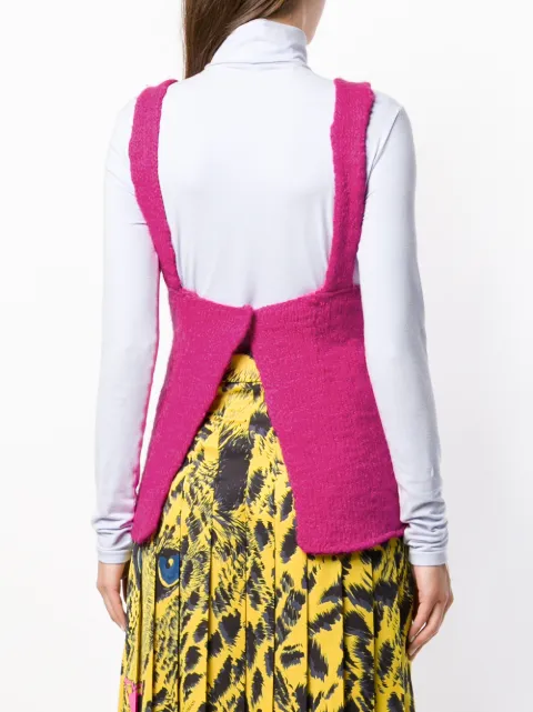 MARNI MARNI LAYERED KNIT TOP - PINK