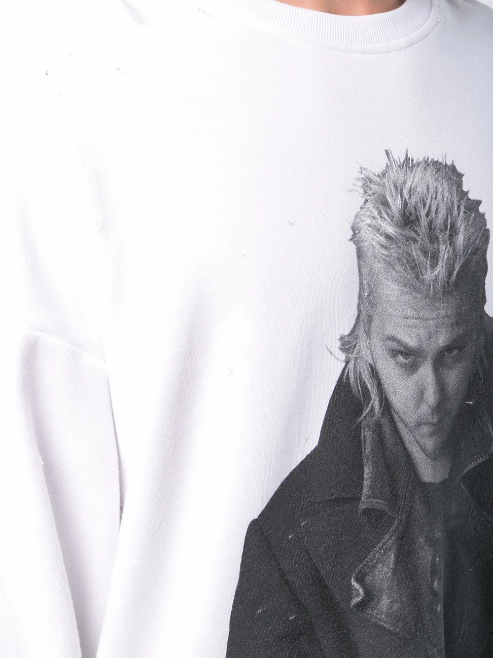 AMIRI trui met The Lost Boys print Wit