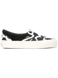 vans slip on cow print