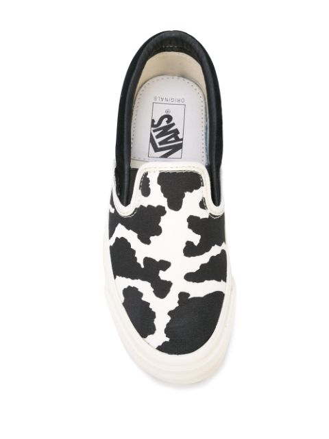 cow print slip on vans