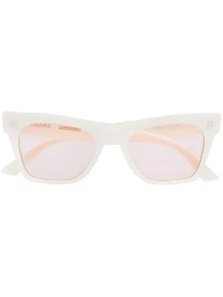 Celine Eyewear White And Pink Rectangular Cat Eye Sunglasses
