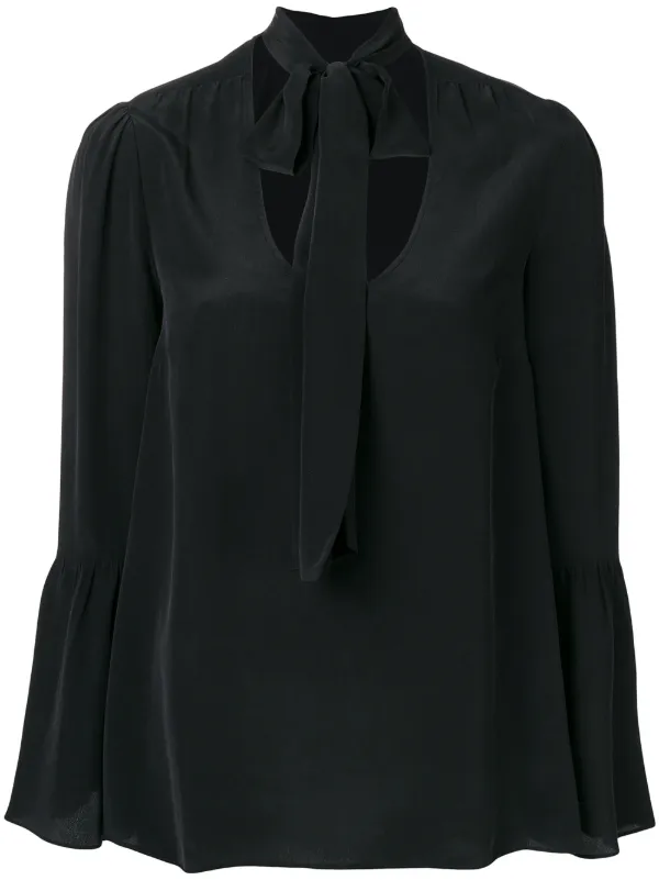 michael kors tie neck blouse