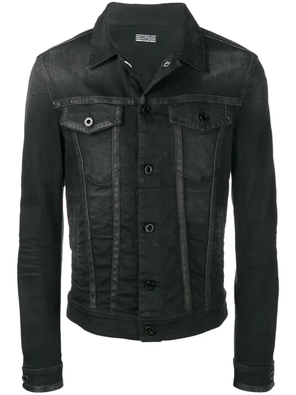 black and gold denim jacket