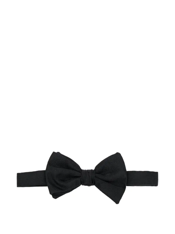 Giorgio Armani Silk Bow Tie | Black | FARFETCH JO