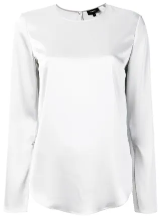 theory satin blouse