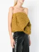 Rick Owens checked strapless top