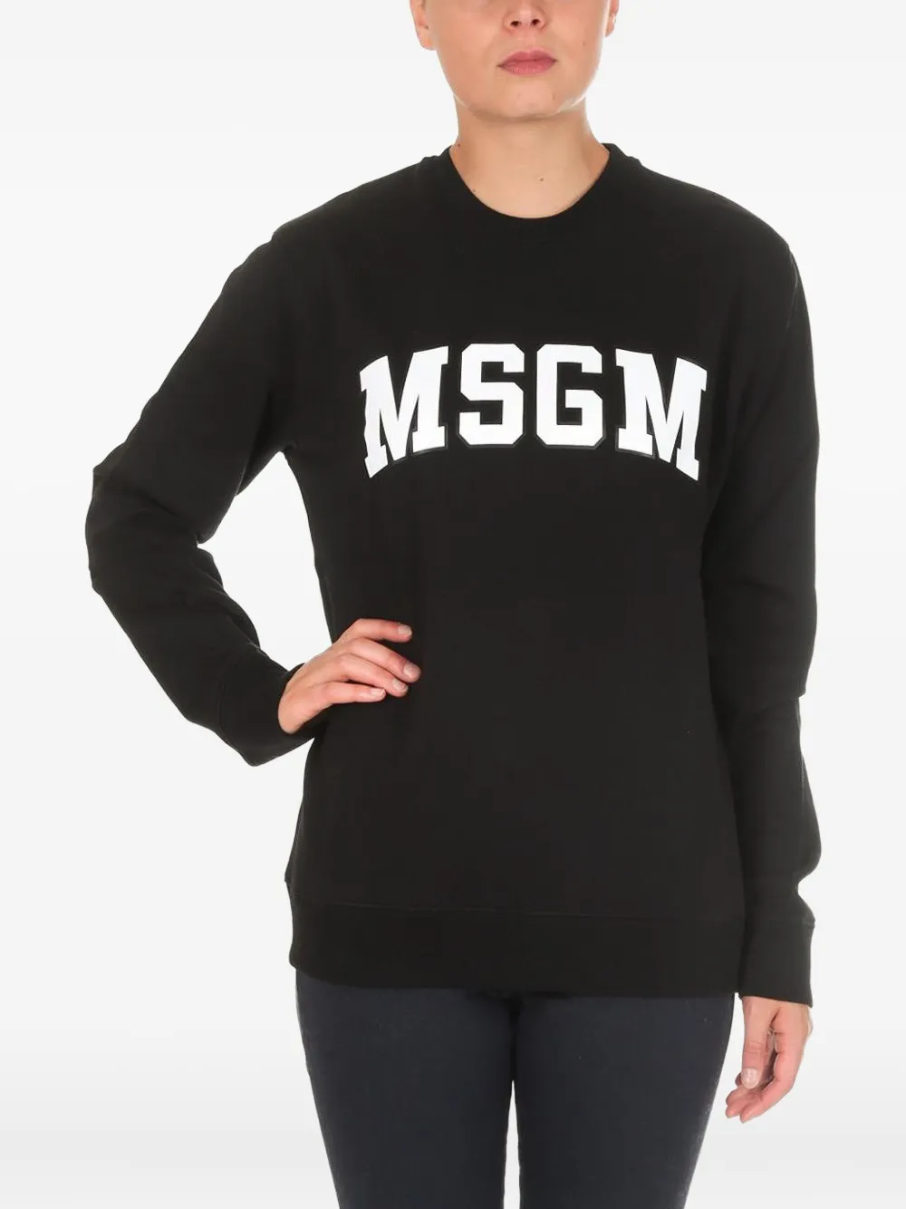 MSGM logo patch sweater | negro | Image 1