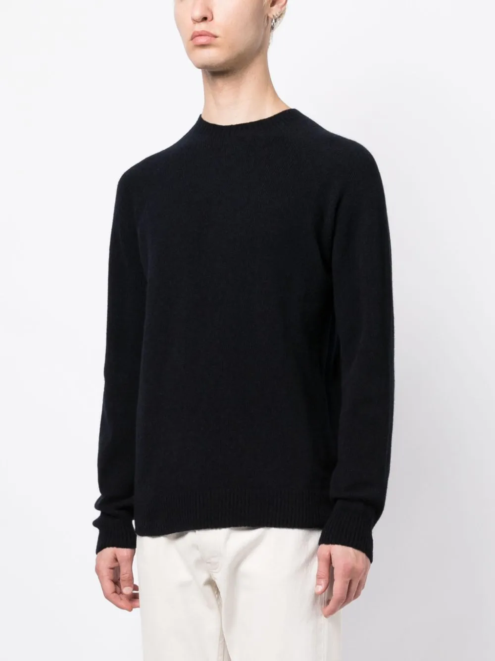 Sunspel Crew Neck Sweater | Blue | FARFETCH JO